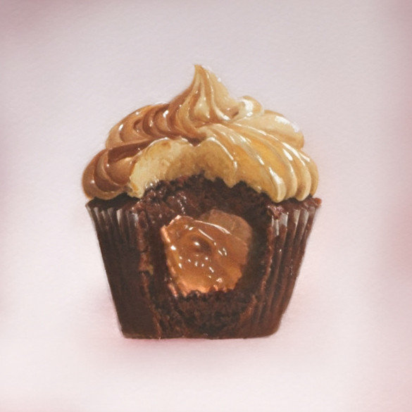 Karameļu-šokolādes kapkeiki