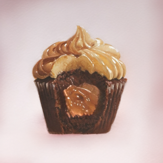 Karameļu-šokolādes kapkeiki